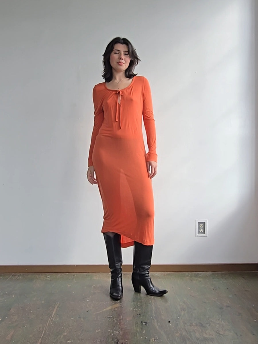 orange slinky dress TFNC - Maxi Dress - Women - Polyester/Spandex - 12 US