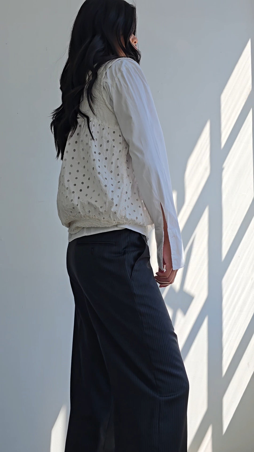 Vintage Issey Miyake me Dotted Cutout Top -Banshee