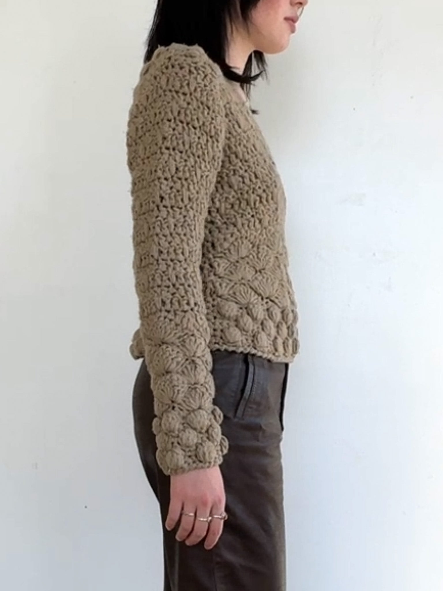 Vintage Giorgia Armani Porcini Handknit Sweater Banshee