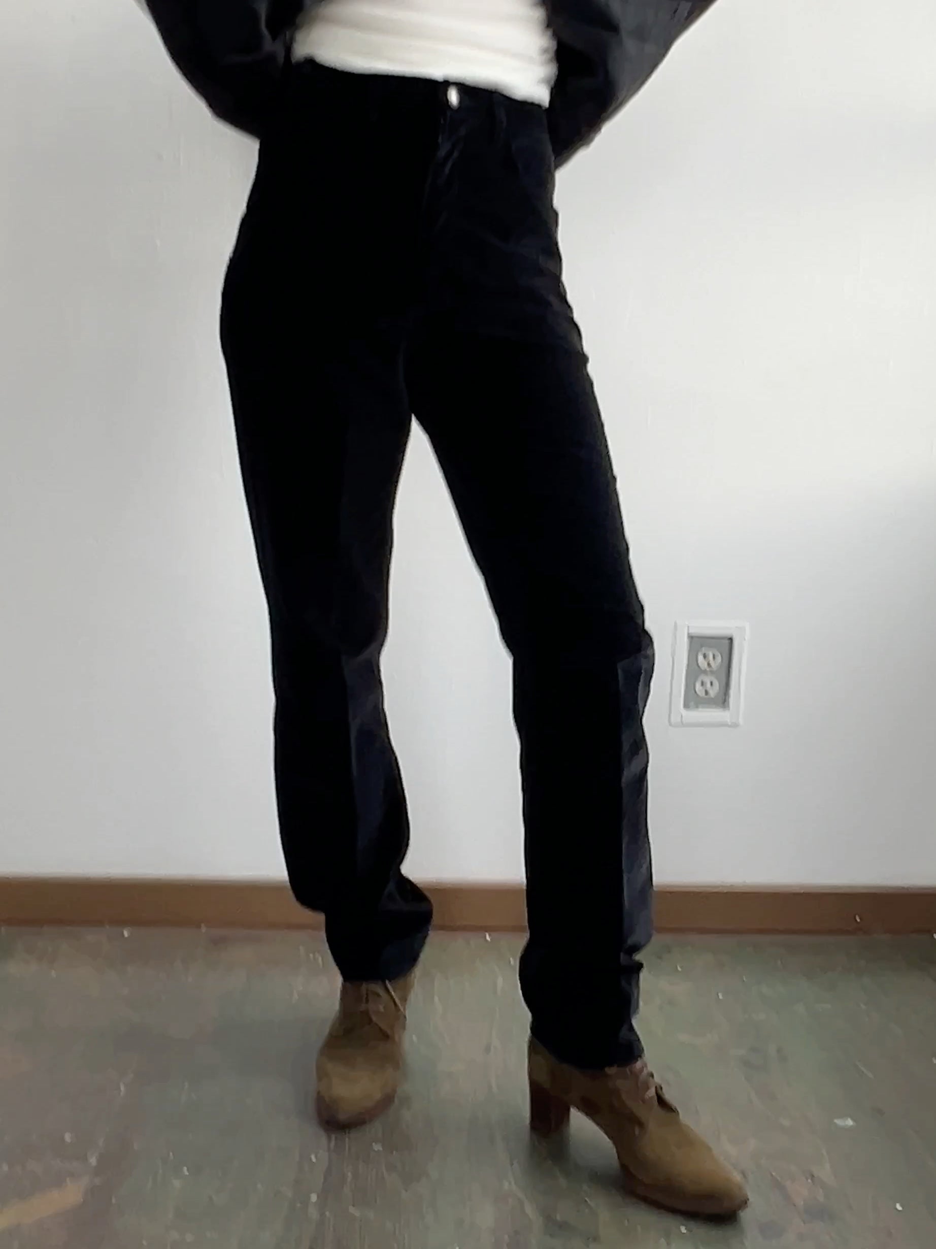 Vintage 90s Black Velvet Guess Pants Banshee