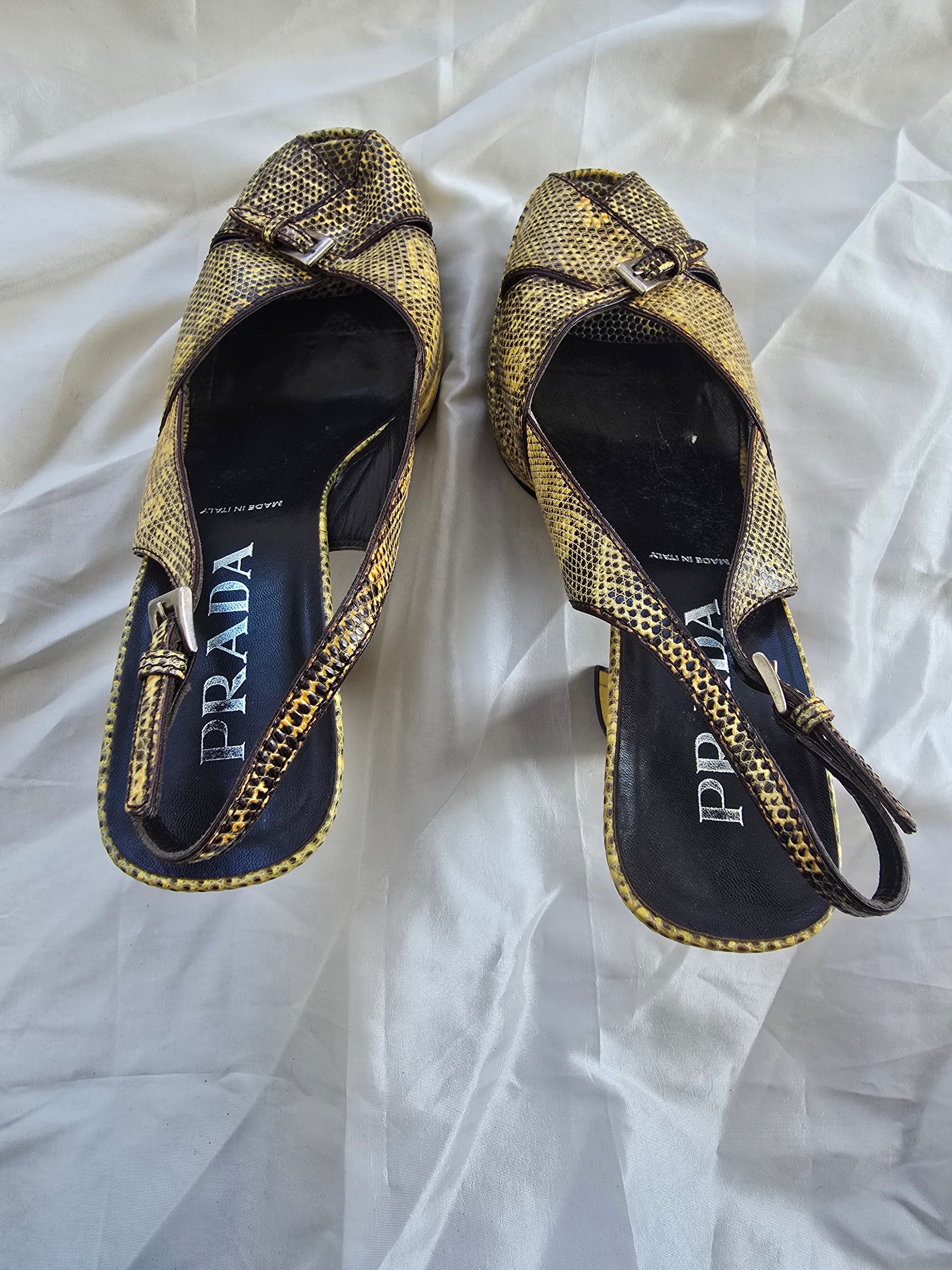Prada Spring 2009 Snakeskin Cap Toe Pumps – Algo Bazaar Prada snake skin heels main image 2