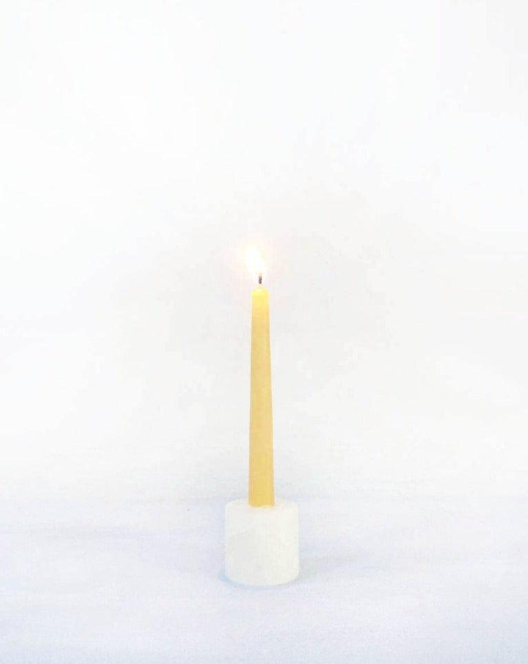 Handmade White Onyx Taper Candleholder - Banshee - banshee