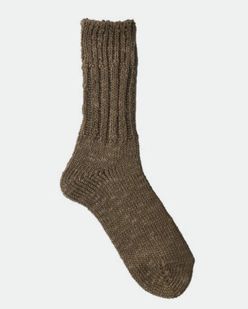 Linen Cotton Mix Socks in Khaki - Banshee - Fog Linen