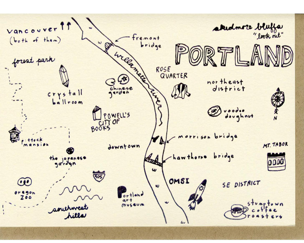 Portland Map Card - Banshee - People I've Loved