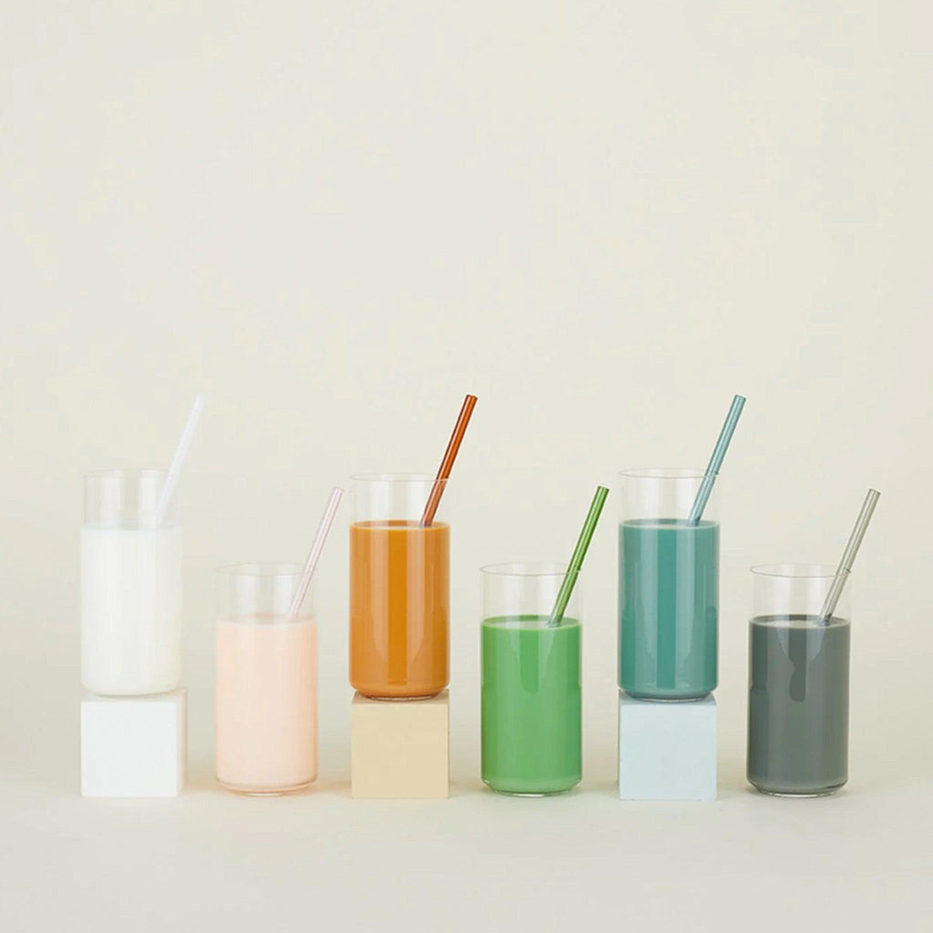 Essential Clear Glass Straws (Set of 6) - Warms - Banshee - Hawkins New York