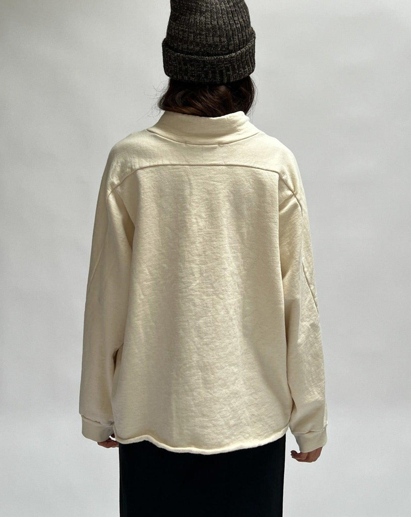 Mockneck Sweatshirt in Natural - Banshee - Wol Hide
