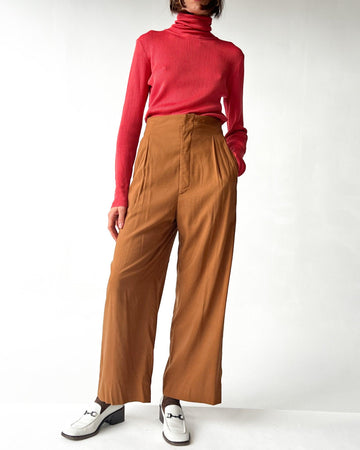 Romeo Gigli High Waisted Silk Pants (S) - Banshee - Vintage