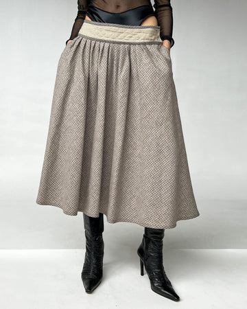 Quilted Geoffrey Beene Skirt (M) - Banshee - Vintage