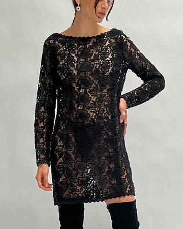 Blumarine Black Lace Dress (S) - Banshee - Vintage