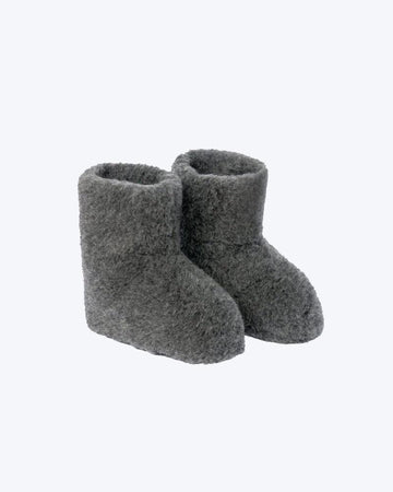 Cozy Wool Bootie Slippers - Graphite - Banshee - Yoko Wool