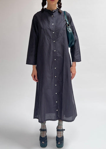 Aayushi Dress - Navy Stripe - Banshee - Fog Linen